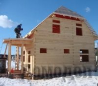Строительство домов из двойного бруса в зимний период!